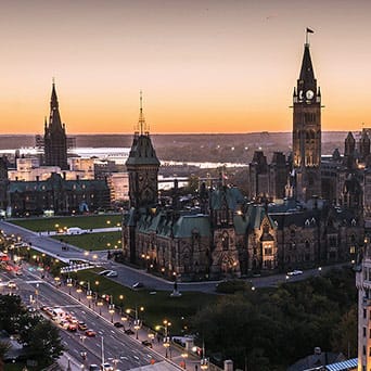 The parliament in Ottawa