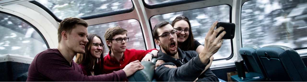 Group in the train