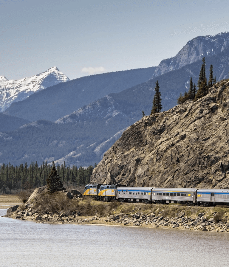 Train panorama Rockies