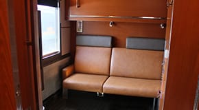 Inside the accessible cabin